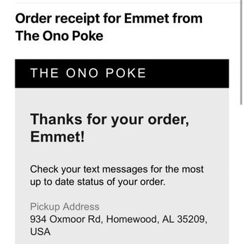 The Ono Poke - Poke Near Me - Homewood, Alabama