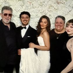 Vogue Cleaners - 1st is me, the Mafia Boss. LOL! Eli, groom, bride, granddaughter Anieceia, wife Karen & 1st born granddaughter, Noel.