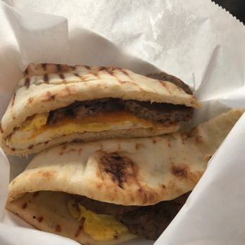 Cafe Lucia - Egg+meat+cheese on flatbread $5.25 - Coffee & Tea Near Me - Atlanta, Georgia