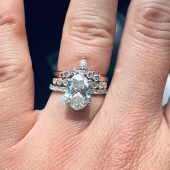 Blue Diamond Jeweler - Gorgeous wedding ring stack. All these pieces are from Blue Diamond (three individual bands) - Watches Near Me - Manhattan Beach, California