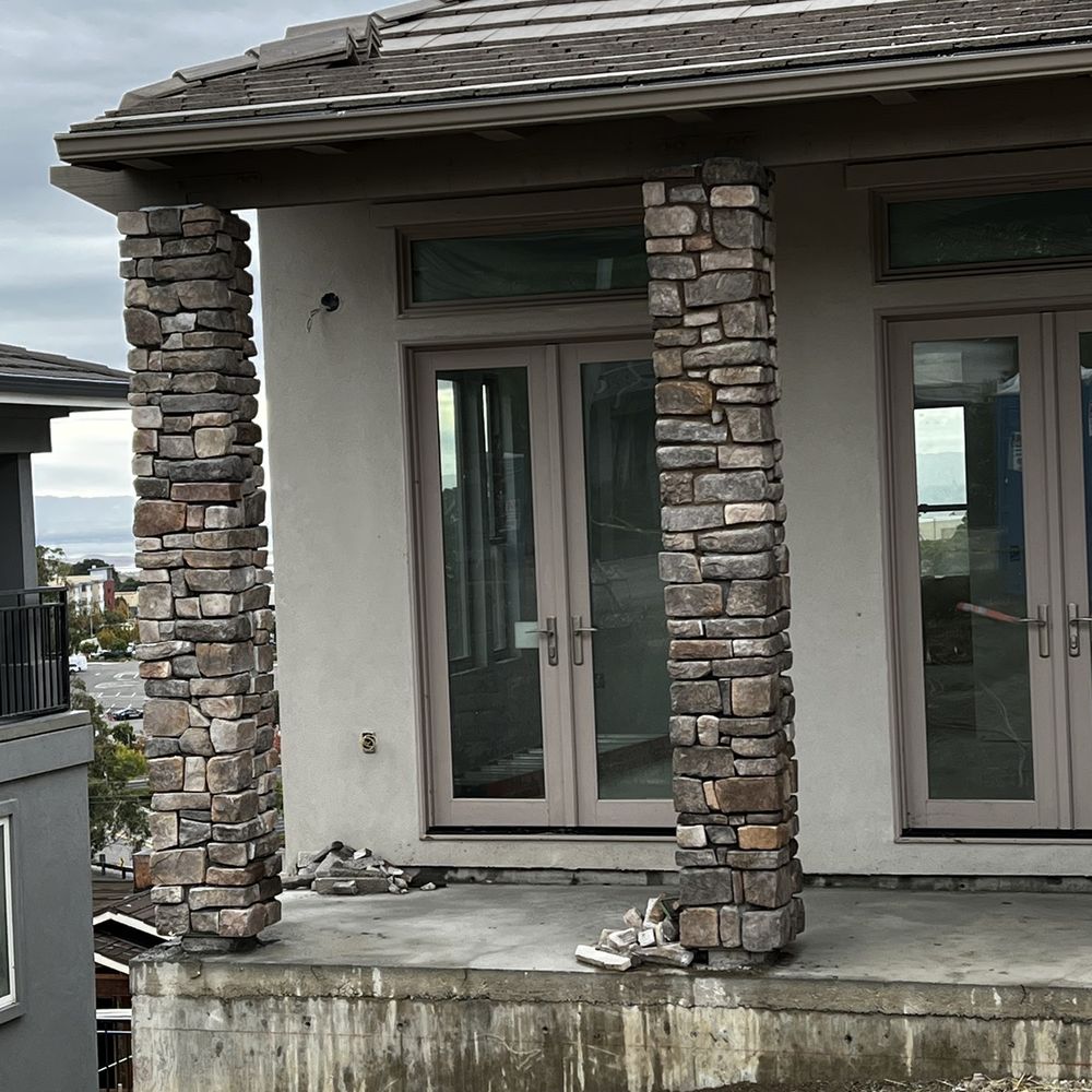 HP Carpentry Service - Columns after stone installed. - Carpenters Near Me HP Carpentry Service - Columns after stone installed. - Carpenters Near Me