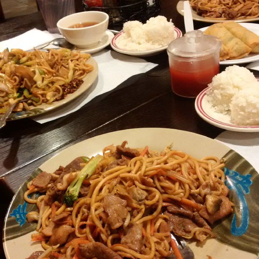 Mad Wolf Mongolian Barbecue - Voila, the finished product. Absolutely delicious. We also ordered rice to go with each plate as well. - Mongolian Near Me - Fullerton, California
