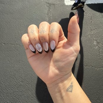 Shape Nail Lounge - Gel X set with heart cat eye and black French tip by Nancy - Nail Salons Near Me - Lakewood, California Shape Nail Lounge - Gel X set with heart cat eye and black French tip by Nancy - Nail Salons Near Me - Lakewood, California