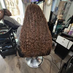 Christy African Hair Braiding - Boho knotless braids