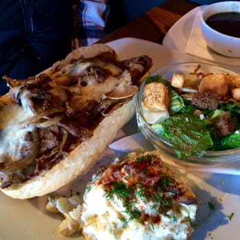 Original Joe's Restaurant & Bar - Beef Dip with Caesar salad and deviled egg potato salad - American Near Me - Edmonton, Alberta Original Joe's Restaurant & Bar - Beef Dip with Caesar salad and deviled egg potato salad - American Near Me - Edmonton, Alberta