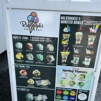 Ripleigh's Creamery - Menu - Ice Cream & Frozen Yogurt Near Me - Emmitsburg, Maryland