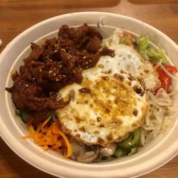 K-Bop - Spicy pork Bibimbap with brown rice, veggies and house sauce - Food Trucks Near Me - Happy Valley, Oregon