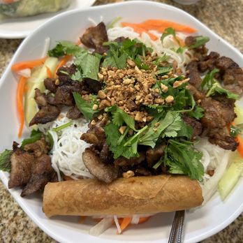 Pho Crystal - Grilled pork vermicelli with egg roll - Vietnamese Near Me - Fairview, Texas