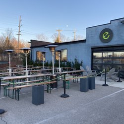 Erratic Ale Co - The patio in front of the brew pub.