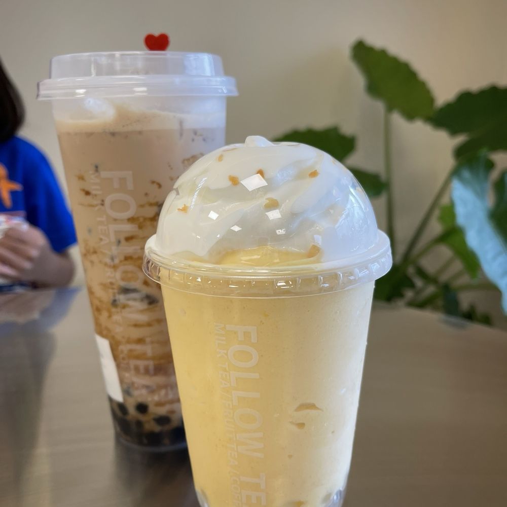 Follow Tea - Brown sugar and mango yogurt boba slush - Bubble Tea Near Me - D'Iberville, Mississippi Follow Tea - Brown sugar and mango yogurt boba slush - Bubble Tea Near Me - D'Iberville, Mississippi