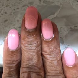 No polish in front of my cuticles at all and that tip on the baby finger, I have never had a problem here,