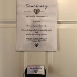 Britt Kline, LMT - Sanctuary Massage & Healing Arts - Stop by and grab a business card if I'm not around.