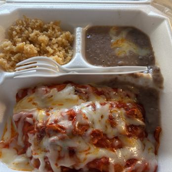 Martha's Cafe - Chicken enchilada plate $9.99 - Mexican Near Me - El Paso, Texas