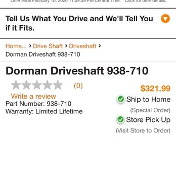 Firestone Complete Auto Care - Found the exact part for $321 - Tires Near Me - Homewood, Illinois