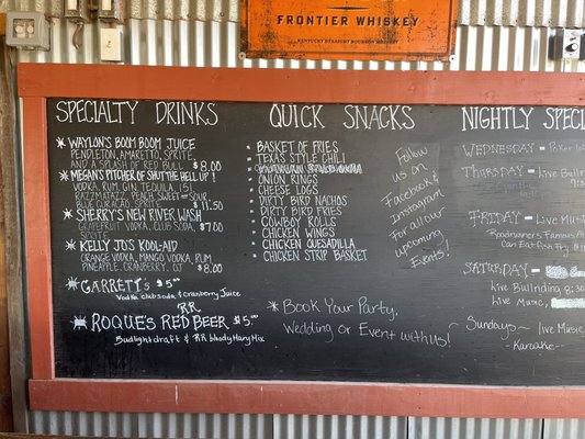 Menu photo 2 Roadrunner Restaurant & Saloon New River, AZ Menu photo 2 Roadrunner Restaurant & Saloon New River, AZ