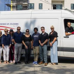 Another team photo, with one of our vans