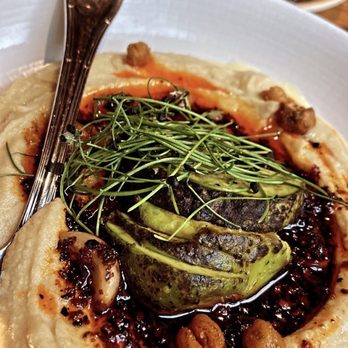 Aba - Muhammara and Smoky Garlic Hummus - Mediterranean Near Me - Chicago, Illinois Aba - Muhammara and Smoky Garlic Hummus - Mediterranean Near Me - Chicago, Illinois