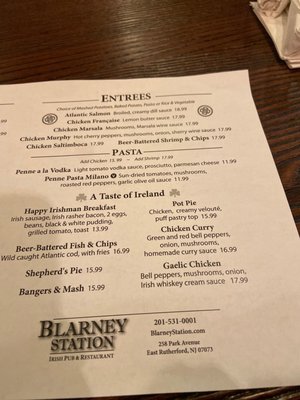 Menu photo 3 Blarney Station East Rutherford, NJ