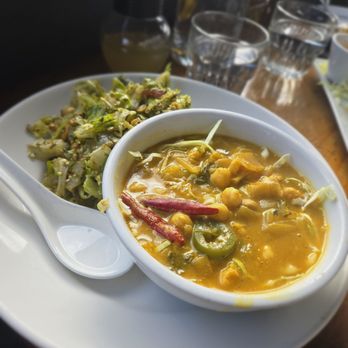 Burma Superstar - Tea Leaf Salad & Samusas Soup - Burmese Near Me - Alameda, California