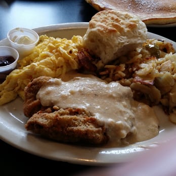 Shorty's Diner - Country Fried Steak with 3 eggs, biscuit and Shorty home fries - Diners Near Me - Williamsburg, Virginia