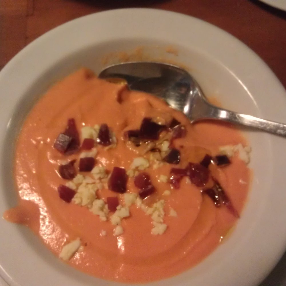 Eslava - Salmorejo - A tomato bisque with olive oil and garlic - Tapas Bars Near Me - Seville, SE