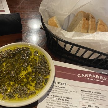 Carrabba's Italian Grill - Complimentary bread and dipping sauce - Italian Near Me - Bowie, Maryland