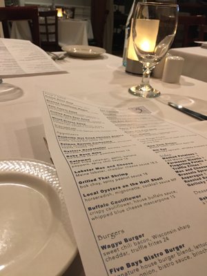 Menu photo 1 Five Bays Bistro Osterville, MA