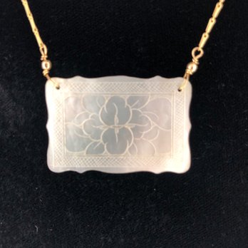 Pointe Coupee Gallery - Mother of Pearl Gaming Chip on 14K Gold Chain - Gift Shops Near Me - New Roads, Louisiana