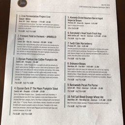 Beer list on 28 September 2017 (page 1/2)