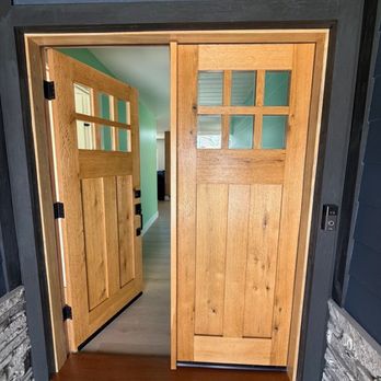 Total Home Solutions - Front entry accent walls painted and front door sanded and treated for longer life - General Contractors Near Me Total Home Solutions - Front entry accent walls painted and front door sanded and treated for longer life - General Contractors Near Me