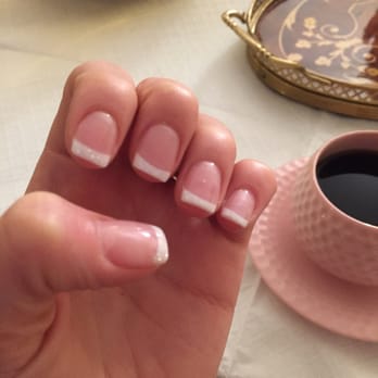 Tracy's Nails & Spa - Short natural French tip nails. - Nail Salons Near Me - Valencia, California