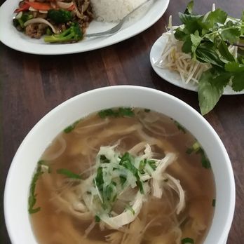 Pho A.V - Beef and Broccoli at top. At the bottom.Chicken Phô with toppings (Mung Bean sprouts, Thai basil, Cilantro, Lime wedge and Jalapeño slices). - Vietnamese Near Me - Phoenix, Arizona Pho A.V - Beef and Broccoli at top. At the bottom.Chicken Phô with toppings (Mung Bean sprouts, Thai basil, Cilantro, Lime wedge and Jalapeño slices). - Vietnamese Near Me - Phoenix, Arizona