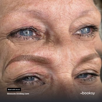 B. Beauté Studio - Ombré powder brow on blue eye caucasian woman in her 60's near dallas, tx - Permanent Makeup Near Me - Farmers Branch, Texas B. Beauté Studio - Ombré powder brow on blue eye caucasian woman in her 60's near dallas, tx - Permanent Makeup Near Me - Farmers Branch, Texas