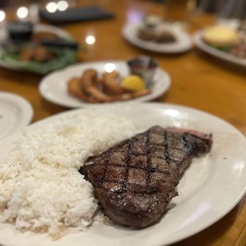 Black Angus Steakhouse - New York Steak Double Rice, Fried Shrimp - Steakhouses Near Me - Pearl City, Hawaii Black Angus Steakhouse - New York Steak Double Rice, Fried Shrimp - Steakhouses Near Me - Pearl City, Hawaii