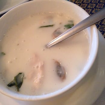 Thai Taste - yummy coconut soup with chicken and mushrooms - Thai Near Me - Indianapolis, Indiana