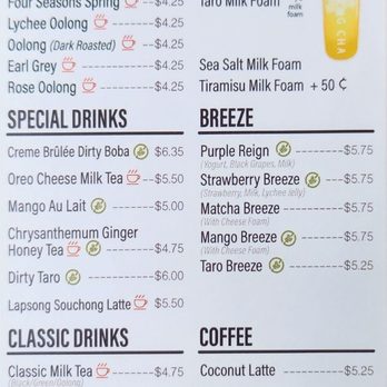 Feng Cha - Midtown - the menu of the restaurant - Coffee & Tea Near Me - Houston, Texas Feng Cha - Midtown - the menu of the restaurant - Coffee & Tea Near Me - Houston, Texas