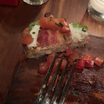 Postino Arcadia - my vegetarian bruschetta with a piece of bacon on it :( - Wine Bars Near Me - Phoenix, Arizona Postino Arcadia - my vegetarian bruschetta with a piece of bacon on it :( - Wine Bars Near Me - Phoenix, Arizona
