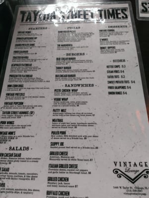 Menu photo 6 Vintage Lounge Chicago, IL