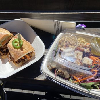 The Dutch Door - Buddha bowl with chicken and Banh mi sandwich - Sandwiches Near Me - Napa, California The Dutch Door - Buddha bowl with chicken and Banh mi sandwich - Sandwiches Near Me - Napa, California