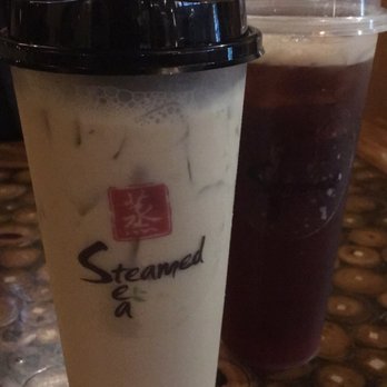 Steamed - Strawberry Black Tea and Classic Milk Tea - Dim Sum Near Me - Middletown, Connecticut