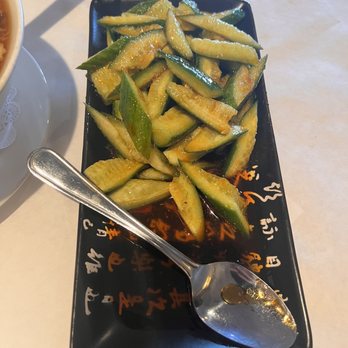 Shu Restaurant - Garlicky cold cucumber appetizer - Szechuan Near Me - West Hartford, Connecticut Shu Restaurant - Garlicky cold cucumber appetizer - Szechuan Near Me - West Hartford, Connecticut