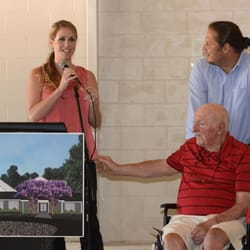 William H. Sonner Aquatic Facility - William Sonner and his family at the groundbreaking ceremony.