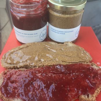 Gjusta - Rasbperry rhubarb jam and almond butter - Bakeries Near Me - Venice, California