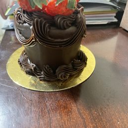 Chocolate on chocolate cake