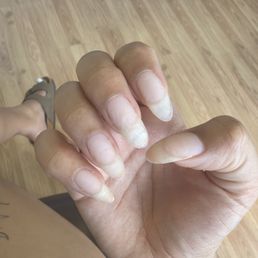 Unfinished nails but still charged me $35 Unfinished nails but still charged me $35