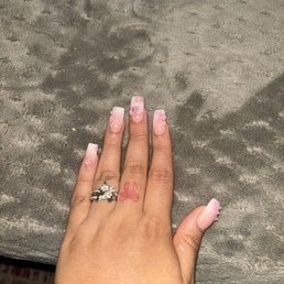 Acrylic ombré with charms Acrylic ombré with charms