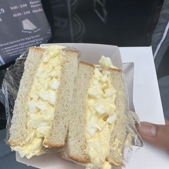 Flourish Flourist Bakery - Egg Salad Sando on Japanese Milk Bread ($8.00) - Bakeries Near Me Flourish Flourist Bakery - Egg Salad Sando on Japanese Milk Bread ($8.00) - Bakeries Near Me