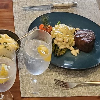 Bali Oceanfront - Steak Oscar with truffle rissoto - Seafood Near Me - Honolulu, Hawaii