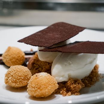 Uchi Houston - Fried Milk - vanilla custard, salted fudge and toasted blondie - Sushi Bars Near Me - Houston, Texas