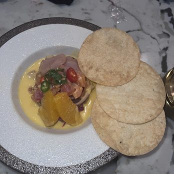 Lighthouse Rooftop - Ceviche mixto with Tuna, Salmon, Lime, Leche de Tigre, Passion Fruit, Orange - Asian Fusion Near Me - Long Island City, New York Lighthouse Rooftop - Ceviche mixto with Tuna, Salmon, Lime, Leche de Tigre, Passion Fruit, Orange - Asian Fusion Near Me - Long Island City, New York